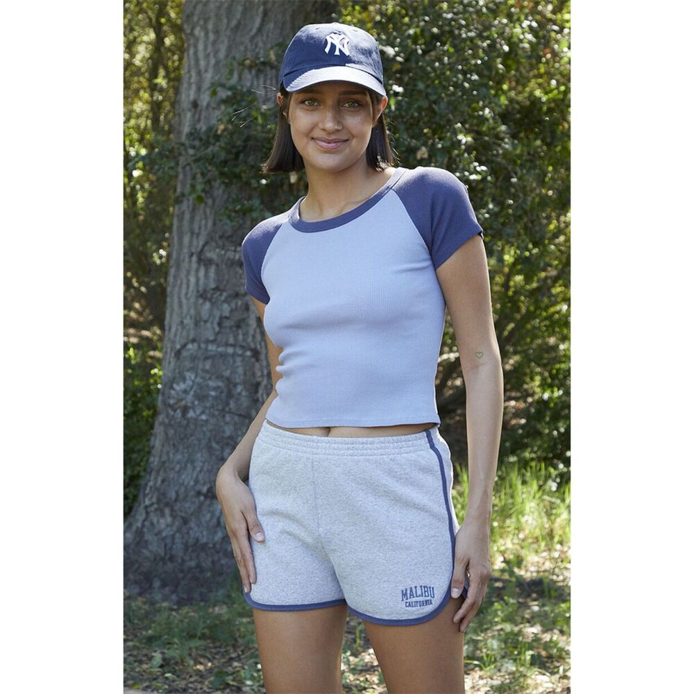 John Galt Brandy Melville Grey Lisette Malibu California Embroidered Shorts